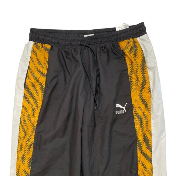 PUMA Wild Pack Elastic Waist Black Animal Woven Track Pants Medium Mens 579511 - Picture 3 of 8